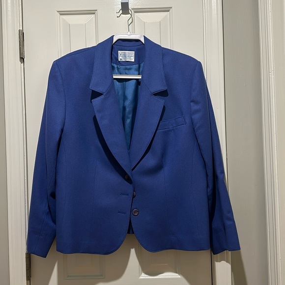 Pendleton Wool Blazer Vintage Blue retro sport jacket - PLUS SIZE 18W - Picture 1 of 12